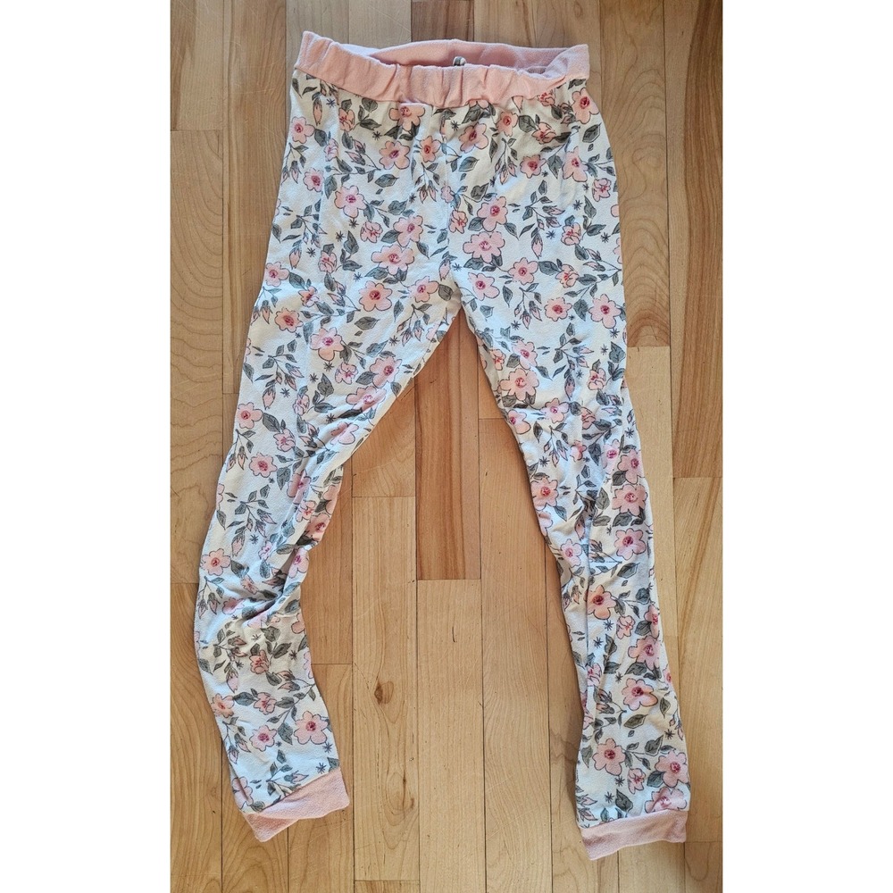 Jessica Simpson Girls Floral Pajama Pants Pink Grey Size 12 Sleepwear Joggers